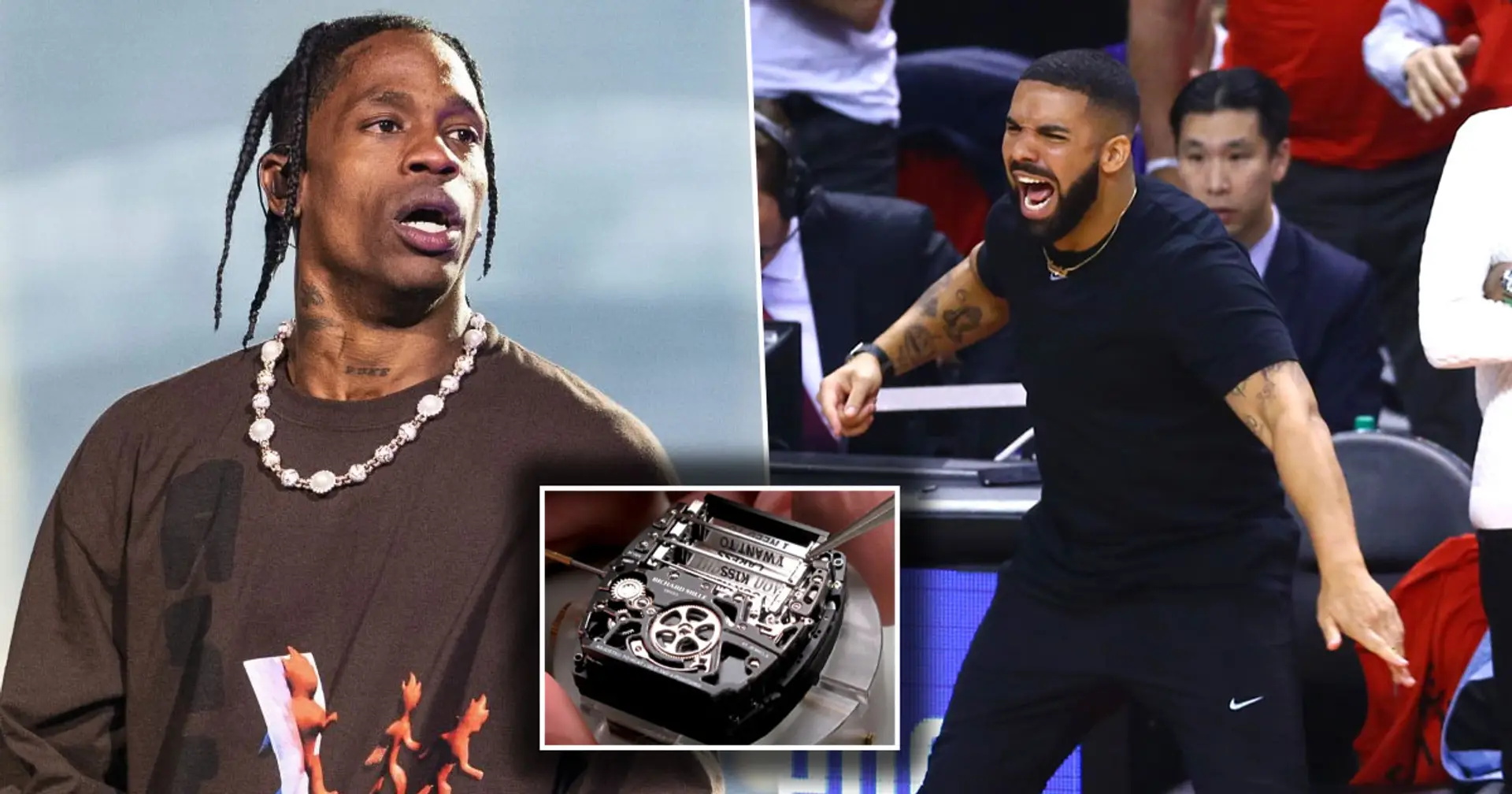 Дрейк та Тревіс Скотт засвітили на матчах НБА годинники Richard Mille за $850k. Їх усього 30 в світі