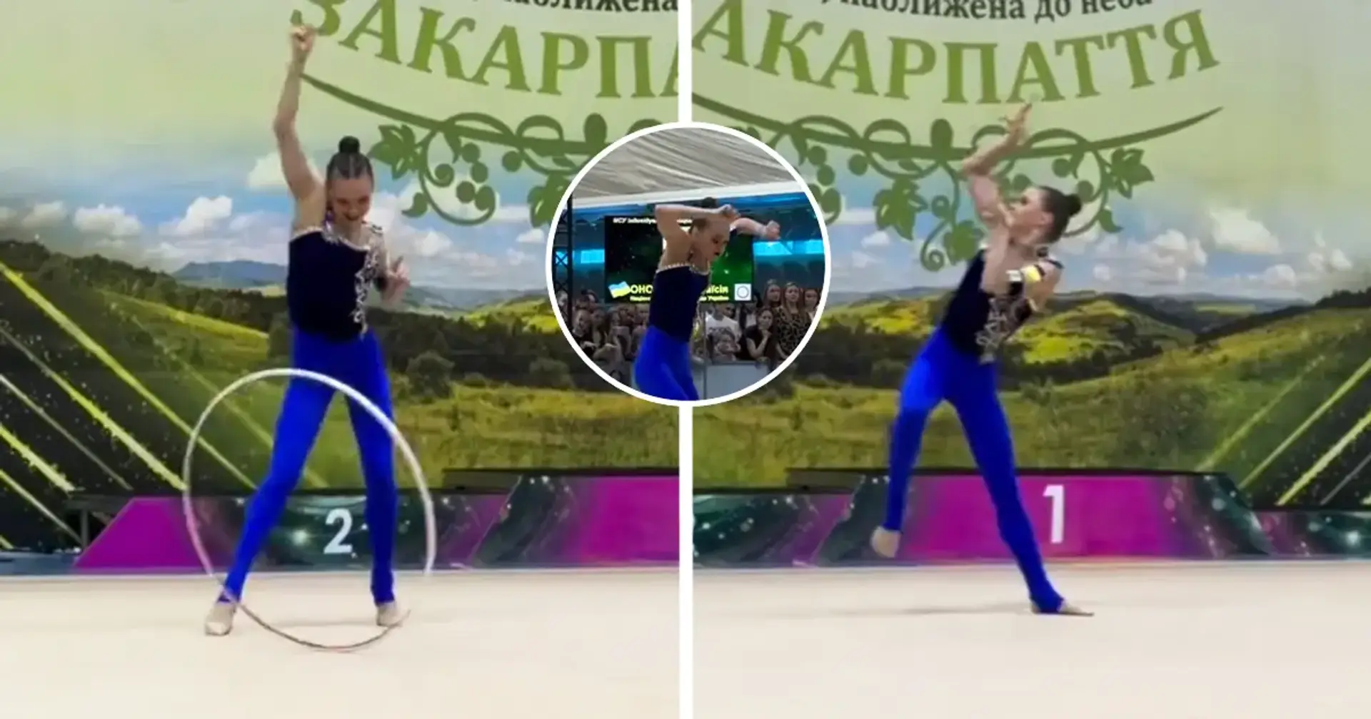 Є відео золотого виступу Онофрійчук зі своїм легендарним обручем на чемпіонаті України