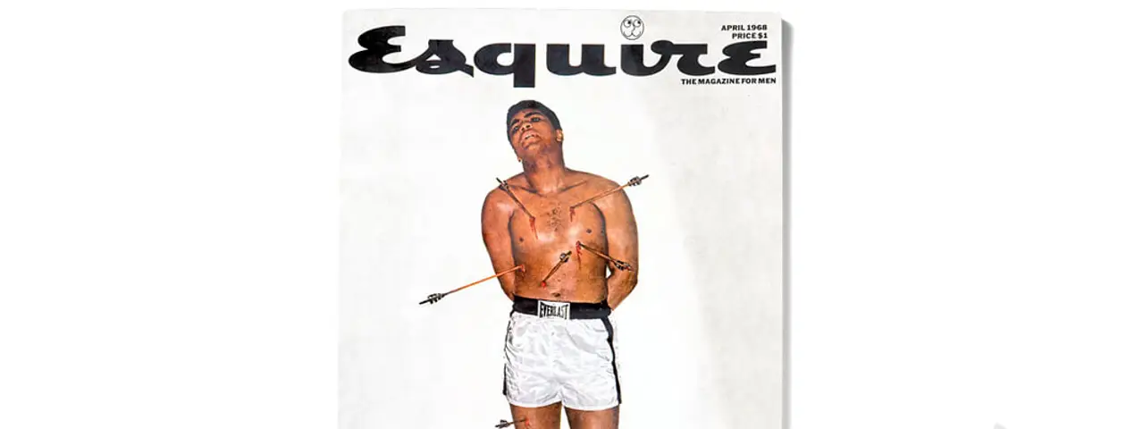 Обложка Esquire с Али – гениальная. Боксера-мусульманина показали в образе мученика-христианина