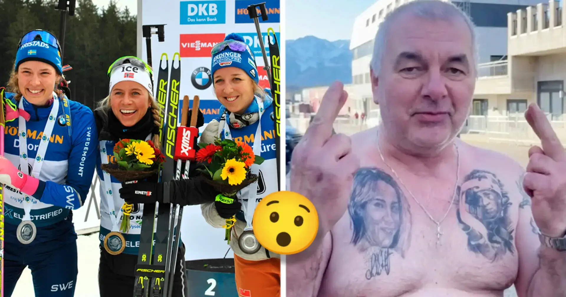 Найпалкіший вболівальник: німецький чоловік має два татуювання з портретами зіркової біатлоністки 