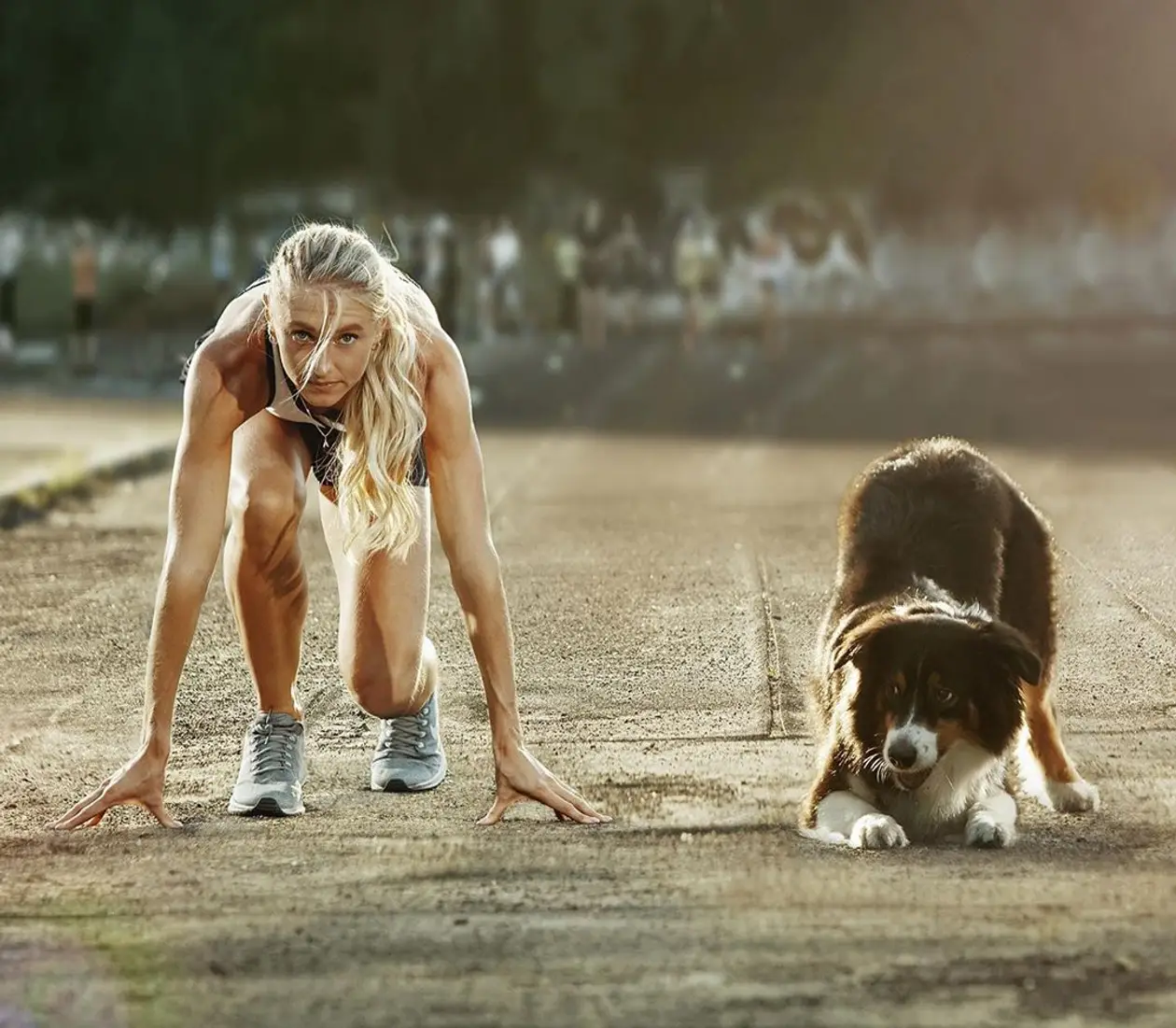 Украинская легкоатлетка потренировалась со своим псом. Фотки – 😍