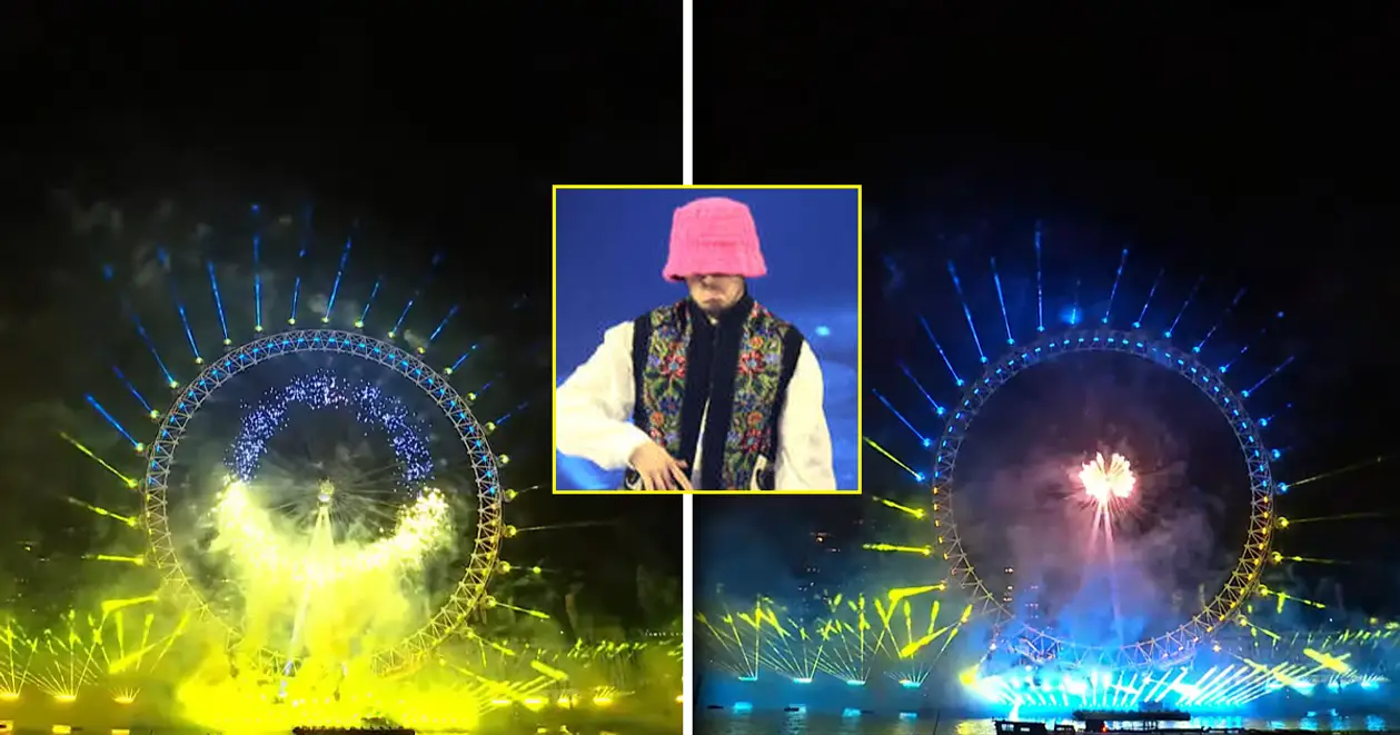 У Лондоні під час святкування Нового року прозвучала «Стефанія», а святкові феєрверки заграли синьо-жовтими кольорами (ВІДЕО)
