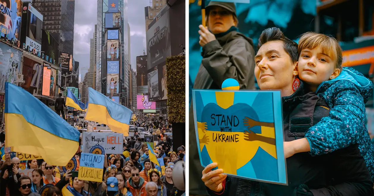 Фотограф із Нью-Йорка робить круті фото місцевих мітингів на підтримку України