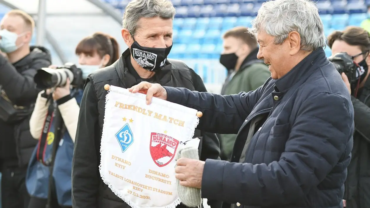 Фанаты «Динамо» Бухарест привезли Луческу картину и обратились к киевским болельщикам