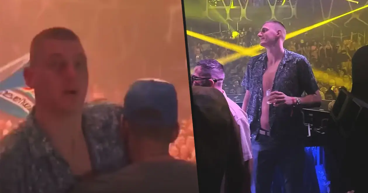 У мережі з'явилося відео святкування Йокичем чемпіонства НБА у клубі Лас-Веґаса. Таким п'яним ви Ніколу ще не бачили 😅