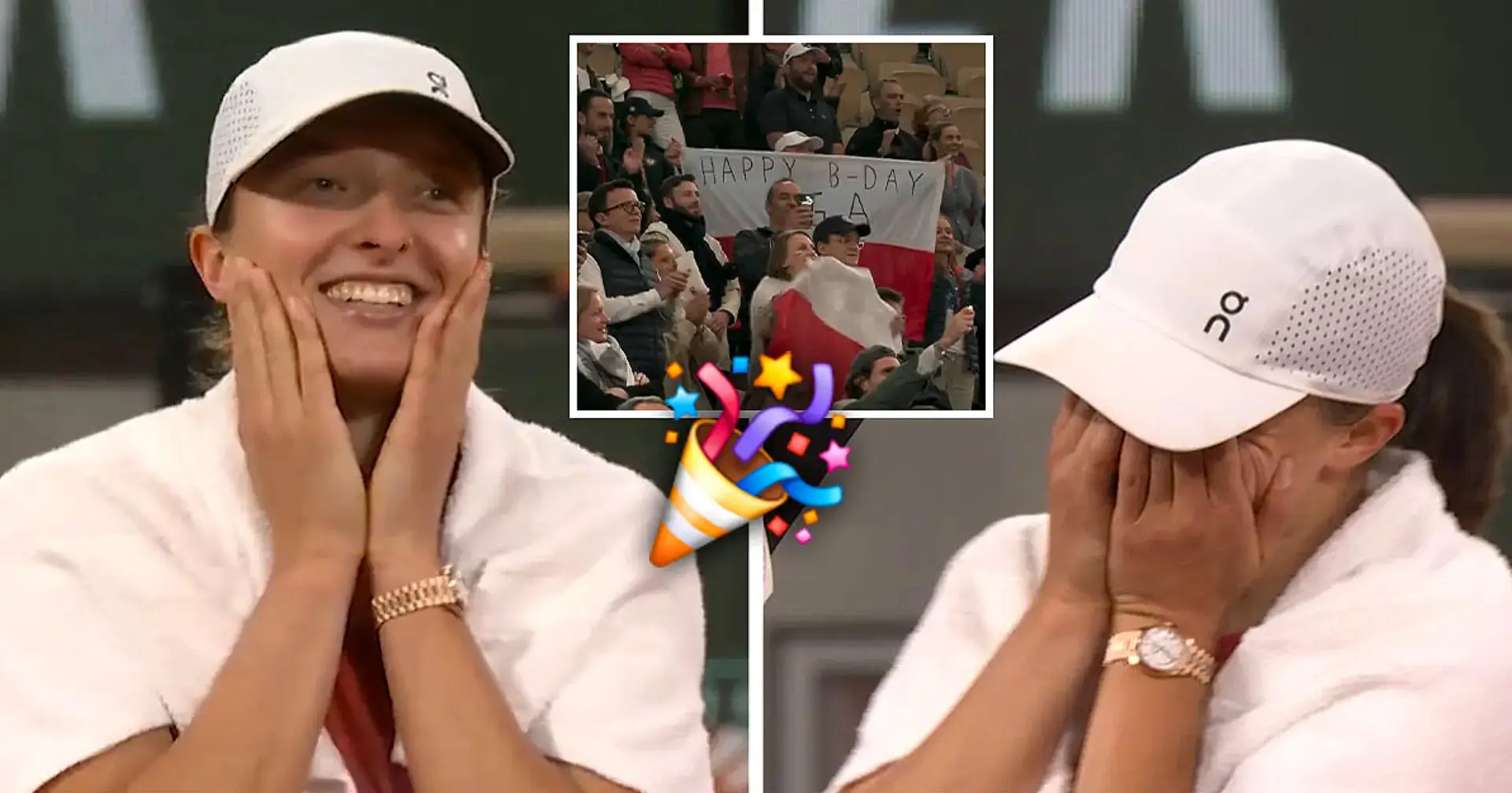 🥹🎂 Милота! Трибуни привітали Свьонтек з днем народження після переможного матчу на «Ролан Гаррос» (ВІДЕО) 