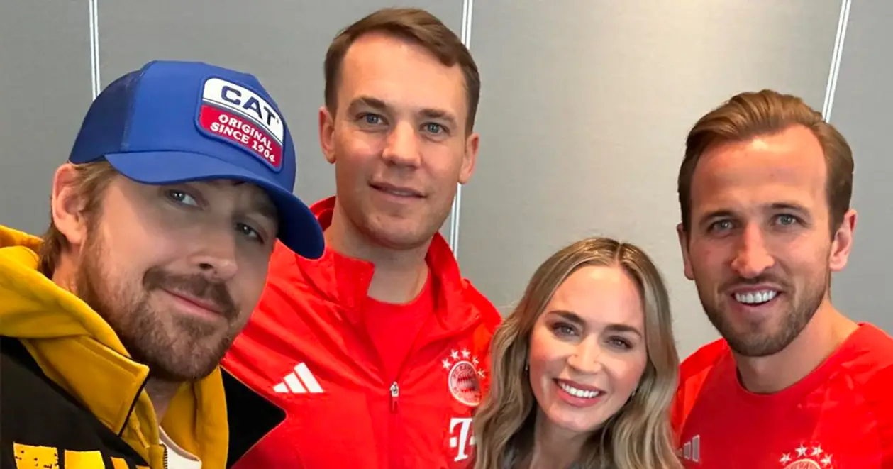 Раян Голслінг та Емілі Блант зустрілися з гравцями «Баварії» та зробили фото