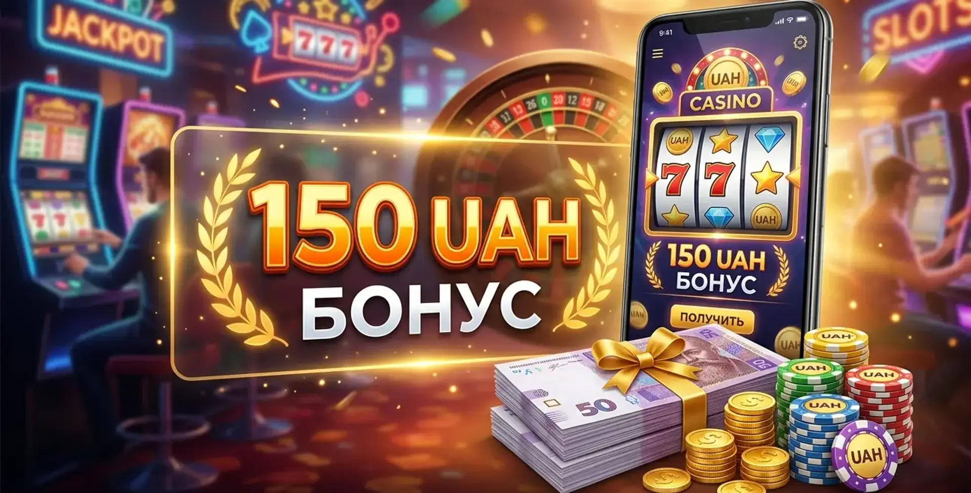 150 грн за реєстрацію в казино: де можна отримати, як відіграти бездепозитний бонус 150 грн в онлайн казино