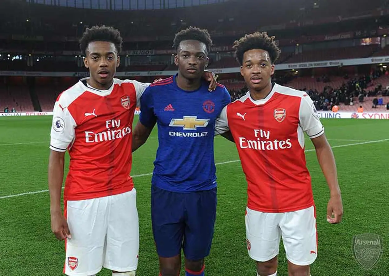 Три брата сыграли друг против друга в матче молодежек «Арсенала» и «МЮ»