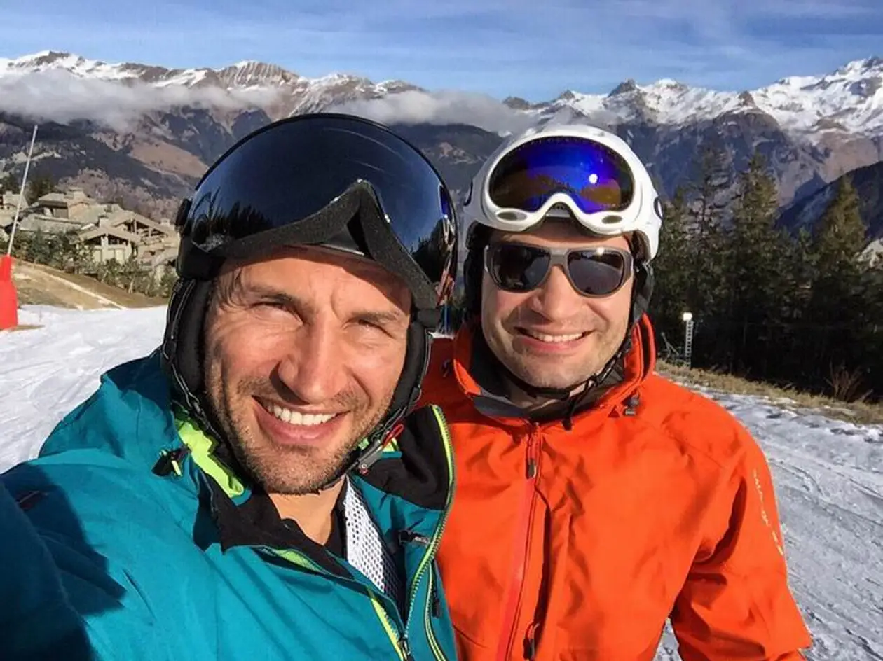Братья Кличко отдыхают в Альпах