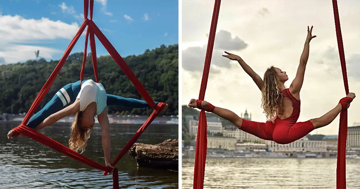 Украинская гимнастка выполняет завораживающие трюки. Их нужно видеть