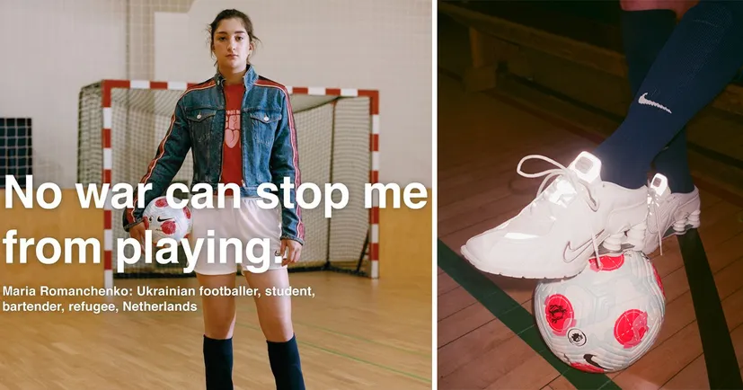 «Жодна війна не завадить мені грати». 19-річна українська футболістка стала обличчям презентації нових Nike Shox
