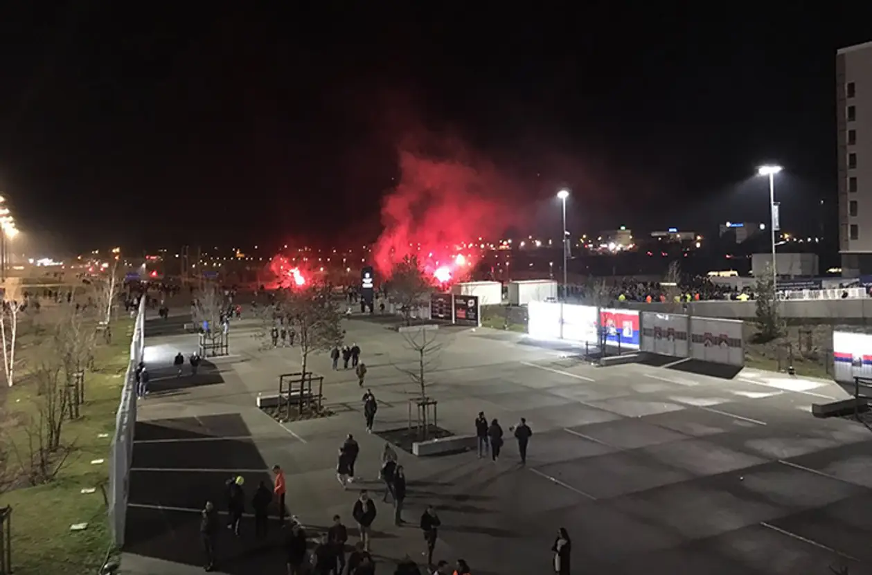 Беспорядки фанатов перед матчем «Лион» – ЦСКА