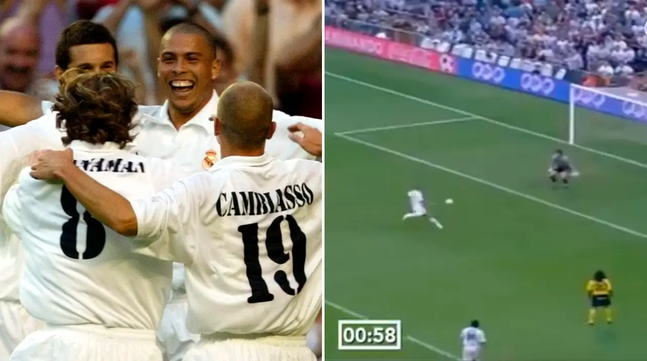 Вспоминаем дебютный гол Роналдо за «Реал»: классно принял навес и замкнул с отскоком от газона