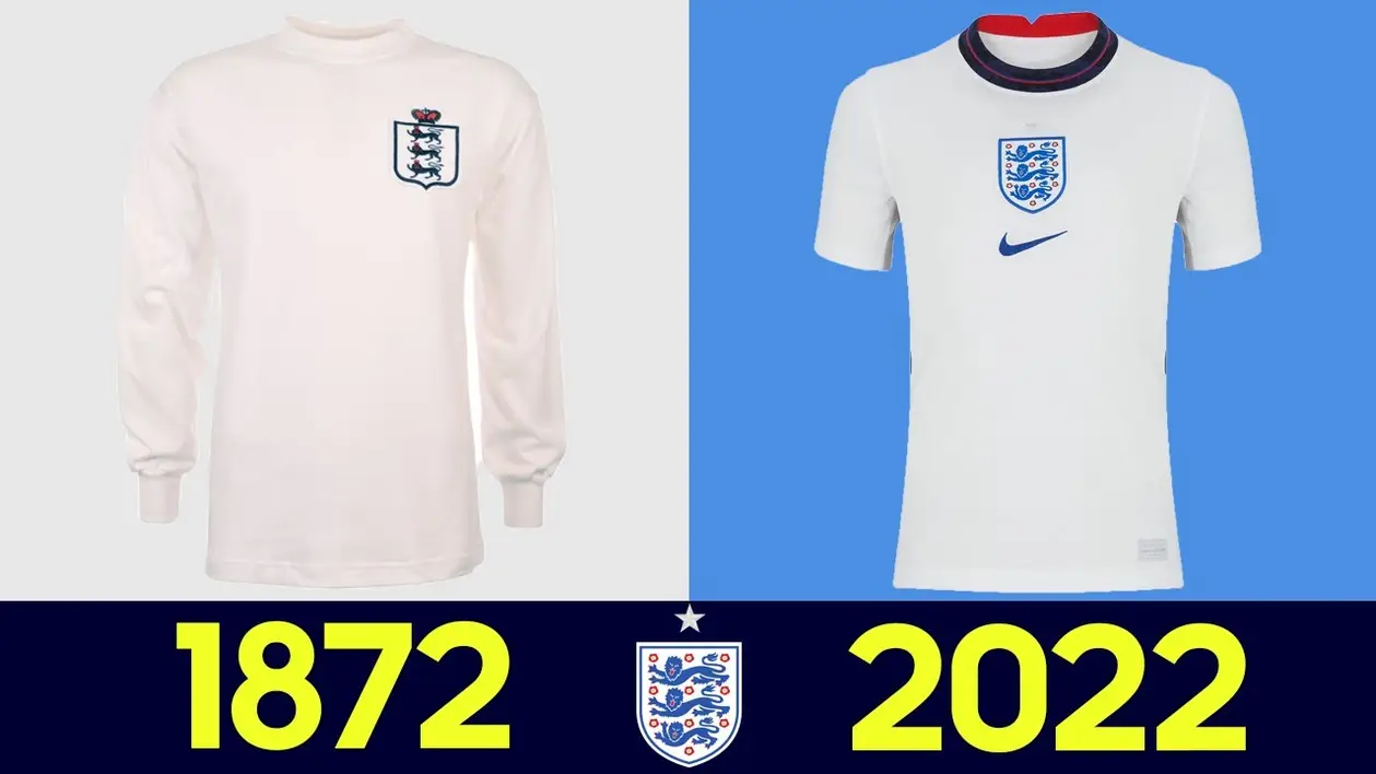 История футболки сборной Англии За Всю Историю