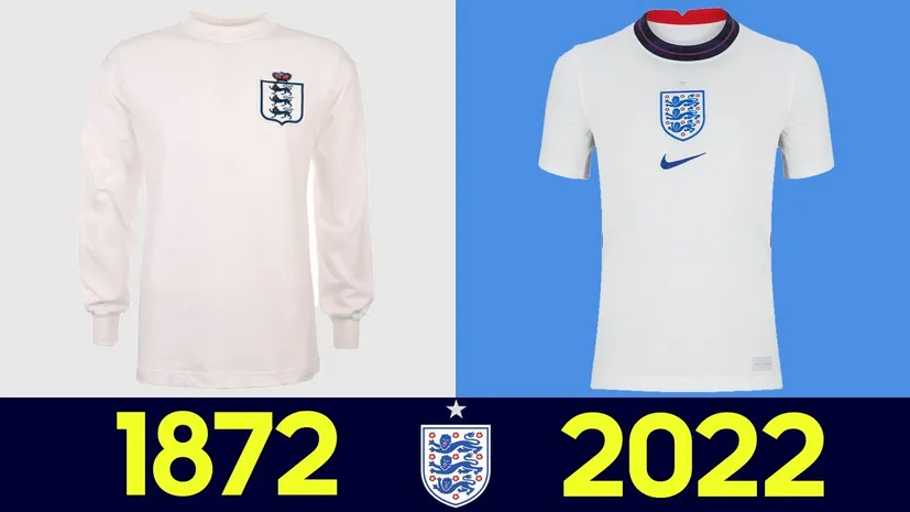 История футболки сборной Англии За Всю Историю