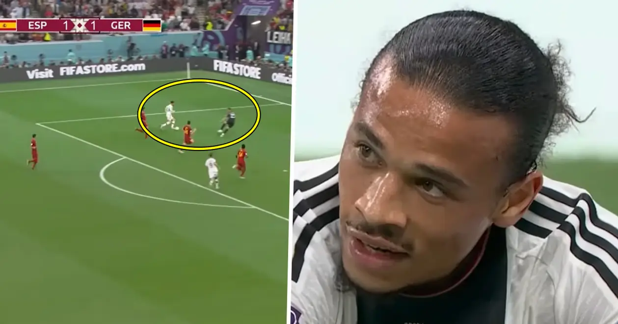 🤯 Сане мав убивчий момент на 90+5 хвилині матчу з іспанцями, але чомусь вирішив не пробивати (Відео)