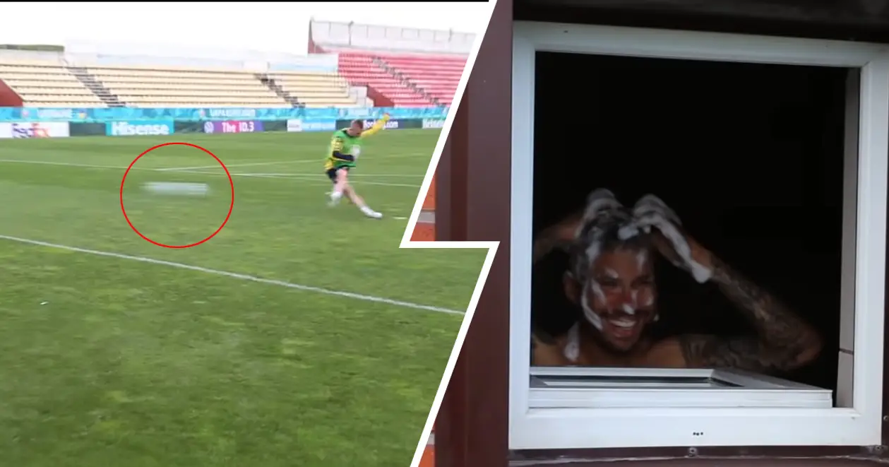 Новый пенальтист сборной Украины: Зинченко расстреливает Бущана, а Марлос наблюдает с душевой