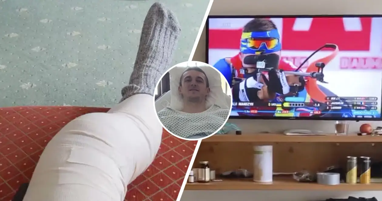 Перше відео Підручного після операції. Навіть у лікарні українець не забуває про біатлон