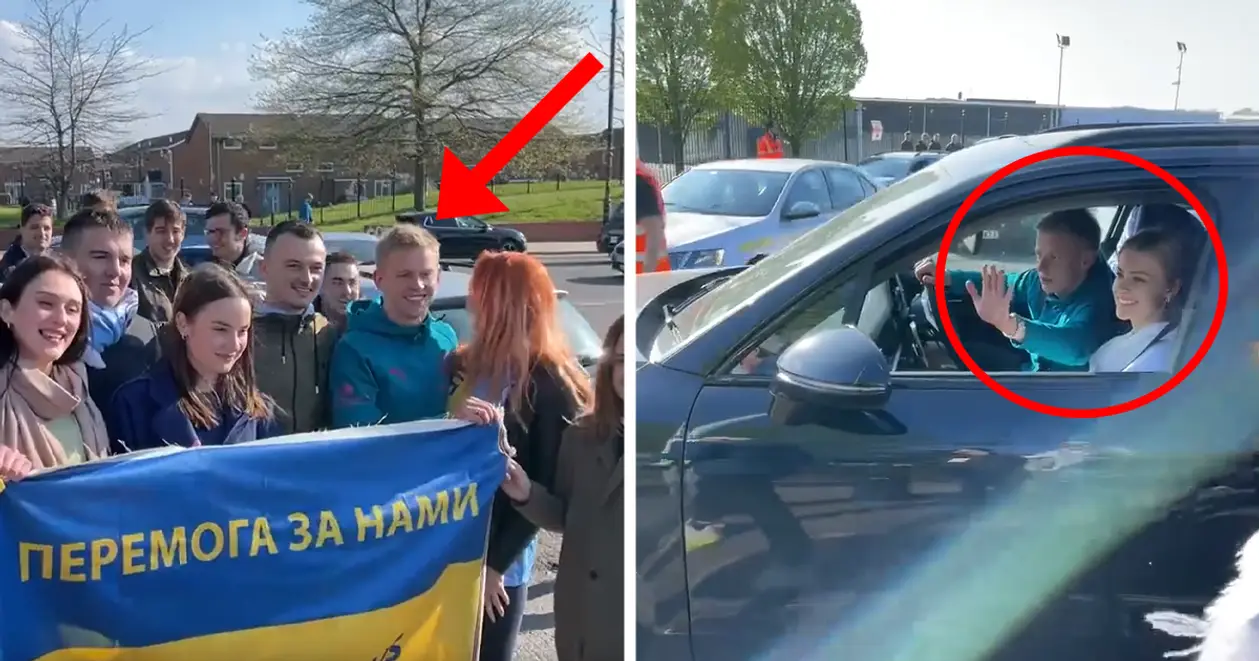 👏 Зінченко спеціально зупинився, щоб зробити фото з уболівальниками, які тримали український прапор (+відео)