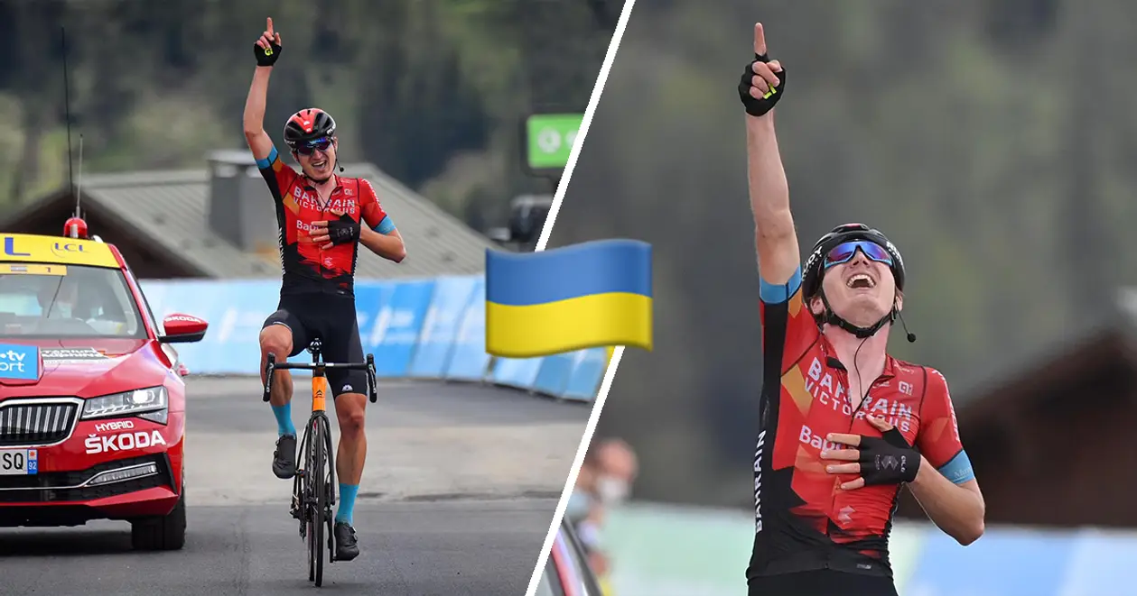 Радостные эмоции Падуна после яркой победы на этапе «Критериума Дофине»