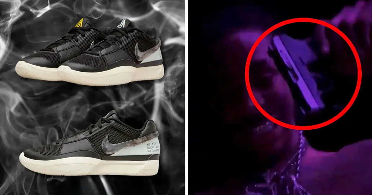 Nike презентував нове забарвлення іменних кросівок Морента. Фраза на них відсилає до скандалу з пістолетом