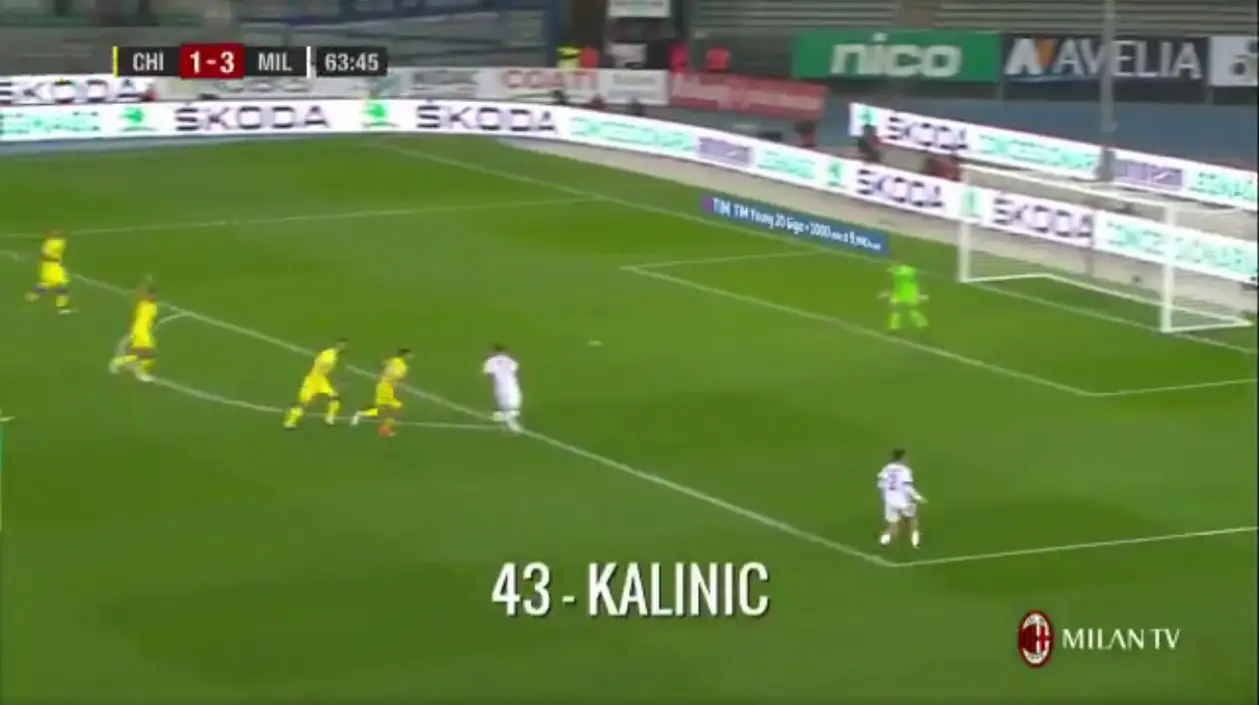 Гол Калинича после 43 пасов с участием всех игроков «Милана»