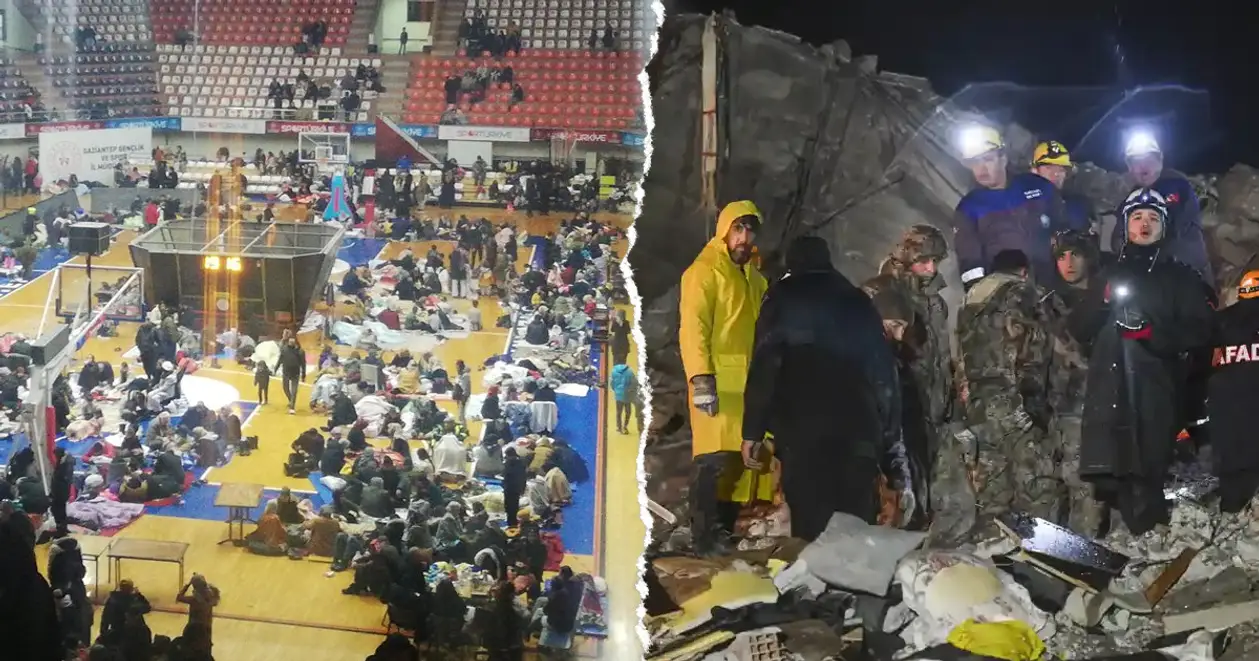 Зворушливе відео. Баскетбольна арена «Газіантепа» стала прихистком для постраждалих від землетрусу