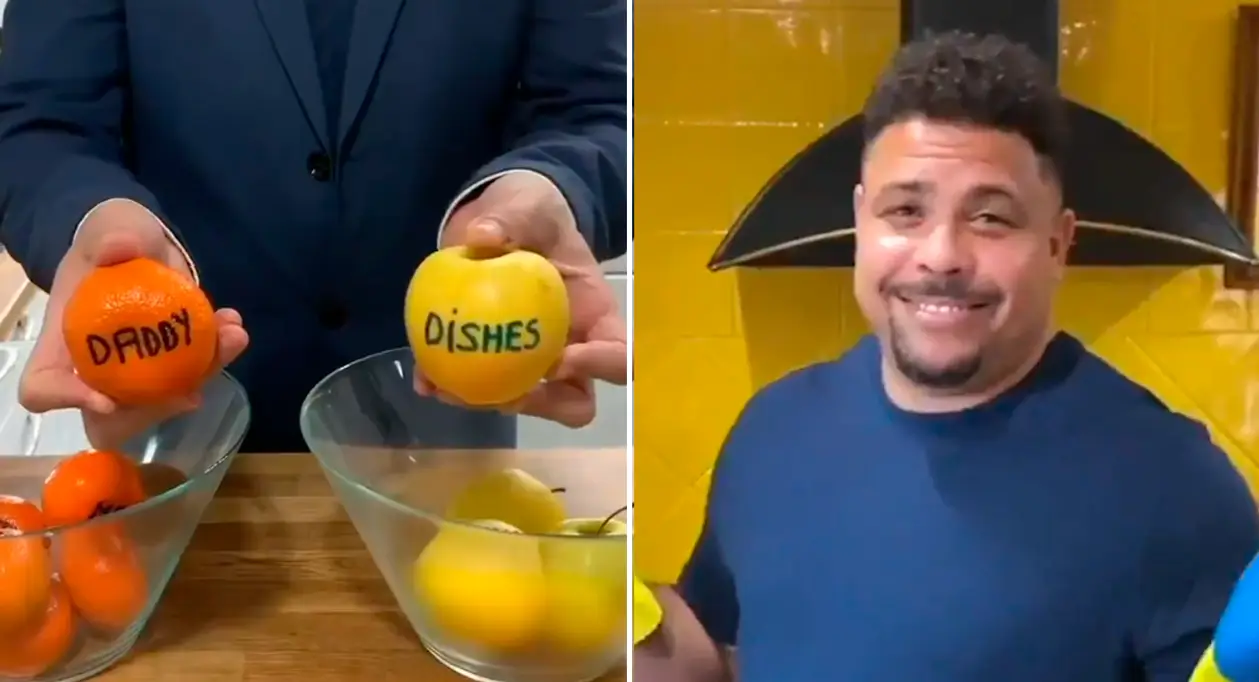 Мандарины и яблоки вместо шаров, Роналдо против посуды – видео с лучшей жеребьевкой в истории