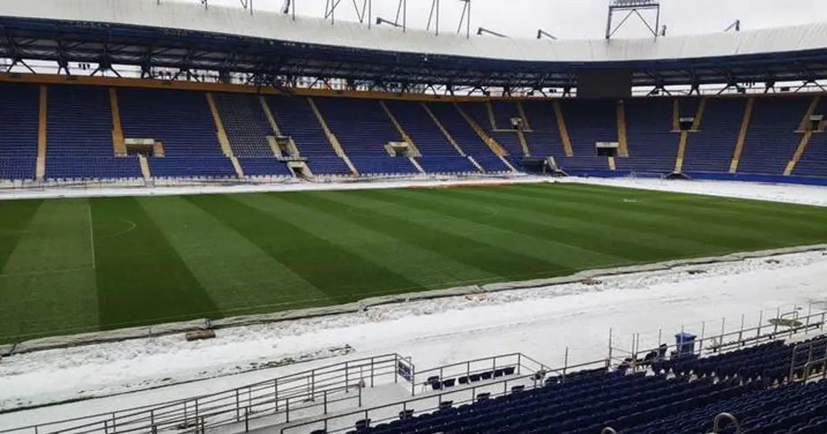 Поле стадиона «Металлист» уже начали подготавливать к возобновлению сезона