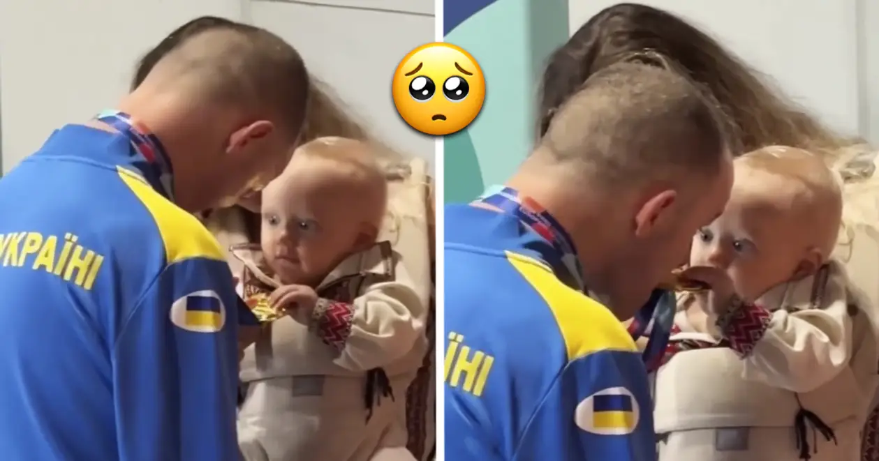 Найщемкіший момент дня: як малюк поздоровив українського чемпіона Європи з параплавання Семененка