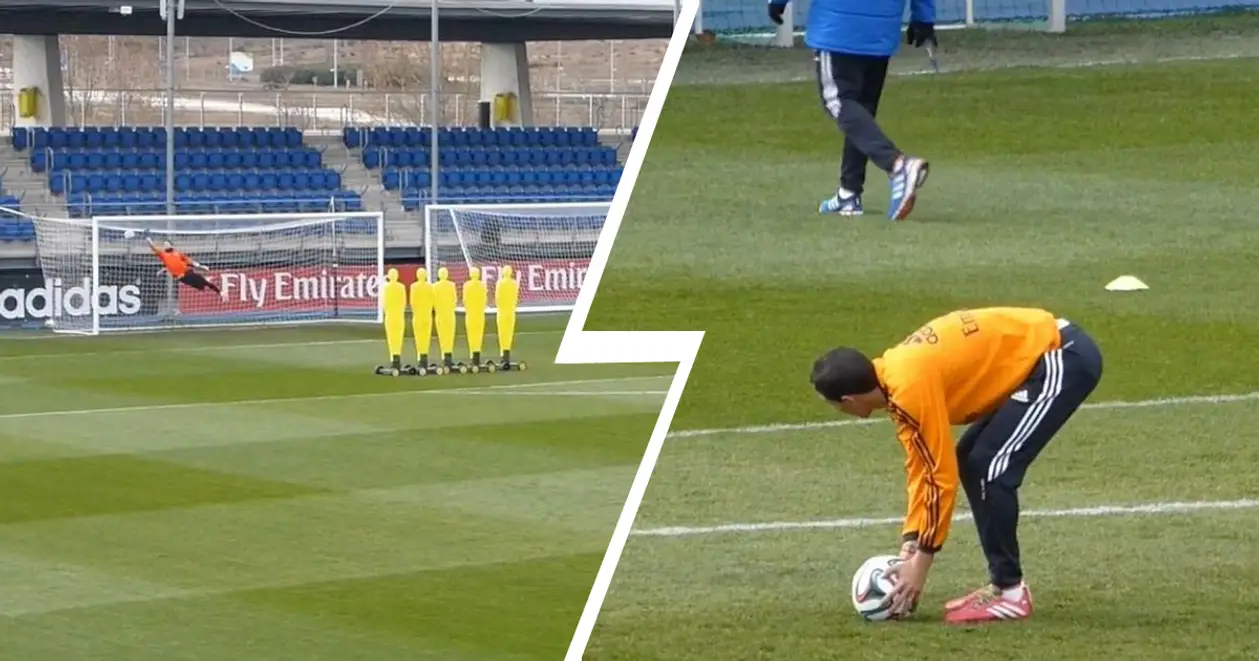 Роналду vs Ди Мария. Как выглядела тренировка штрафных ударов «Реала» в 2014-м