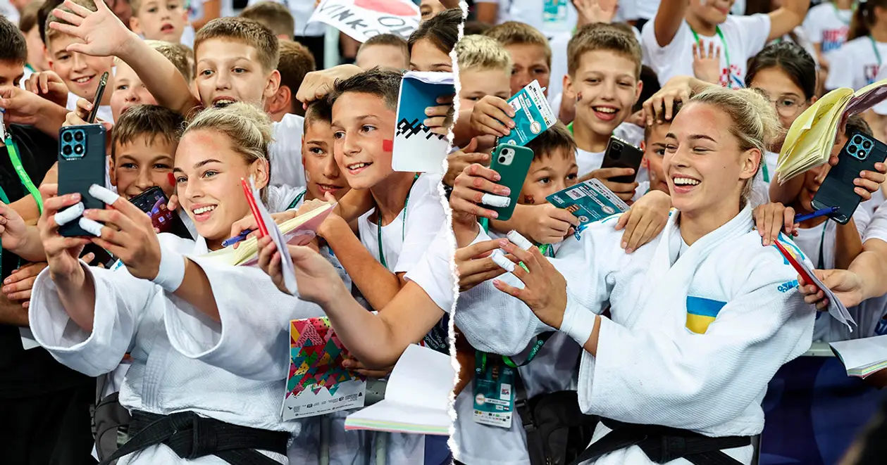 Милота дня: Білодід влаштувала «фотосесію» з маленькими фанатами на етапі Гран-прі в Загребі