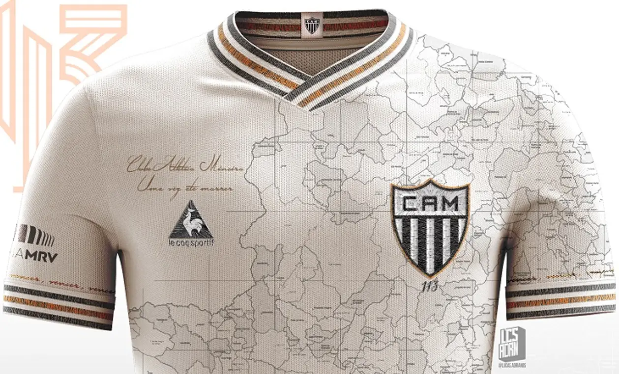 Карта на футболке и число 113 в виде петуха: новую форму «Атлетико Минейро» придумал болельщик – и она прекрасна