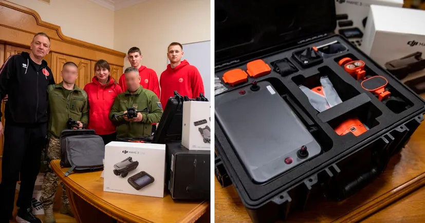 Гравці та тренери «Прометея» передали українським військовим шість сучасних дронів
