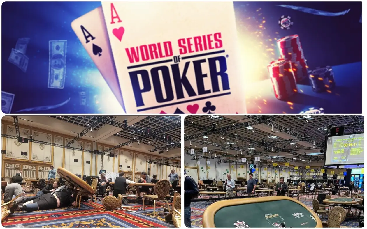 Укриття від стрільби зі столів та фішок у залах Світової серії покеру