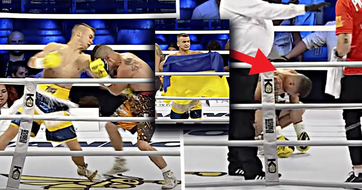 😱 Жорсткий нокаут українця по корпусу в андеркарді шоу Усик - Дюбуа. Він не увійшов у пряму трансляцію