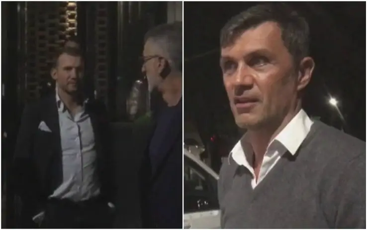 Папарацци подловили Шевченко в компании своих звёздных друзей на выходе из ресторана в Милане