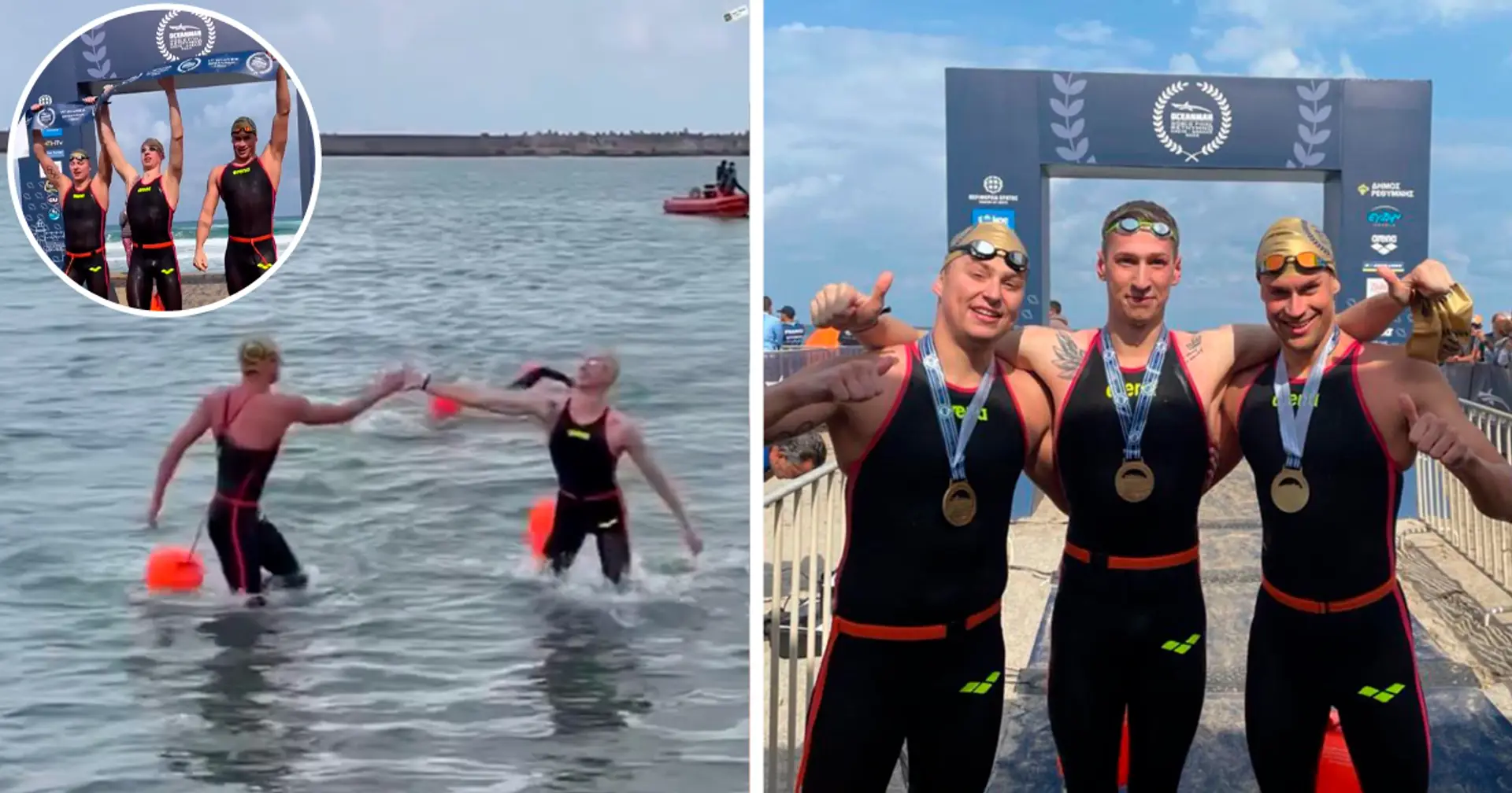 Романчук вперше в кар'єрі виграв змагання з плавання на відкритій воді Oceanman World на 10 км. Але золоті медалі отримали аж три спортсмени