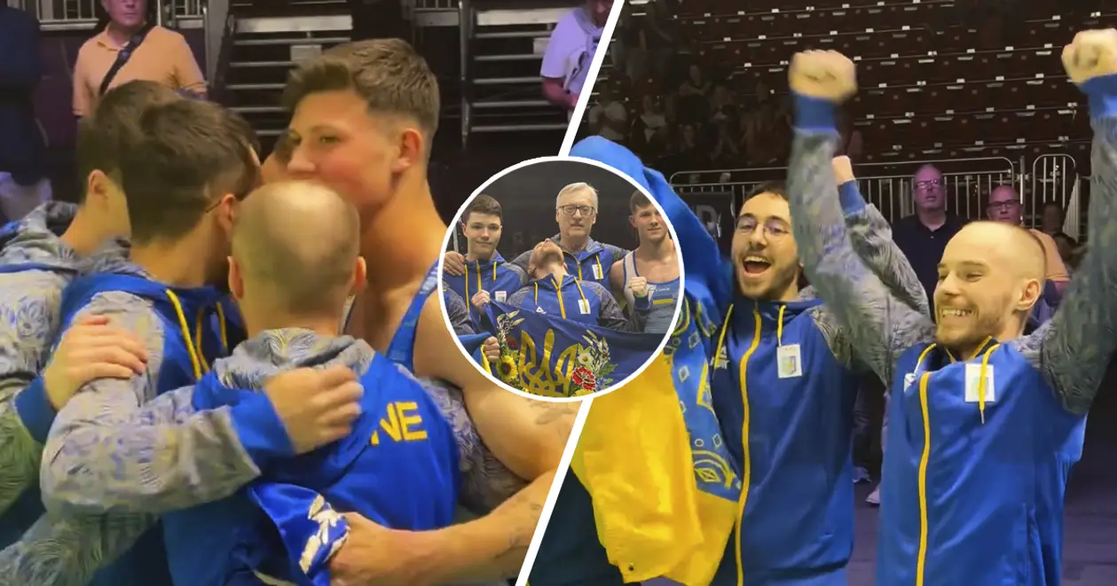 Камери зафіксували: переможні емоції України після другого в історії командного золота на ЧЄ зі спортивної гімнастики