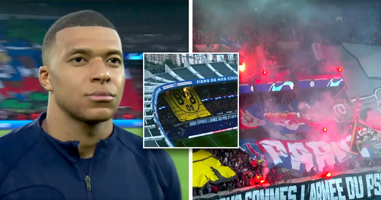 Буквально розірвали лого «Дортмунда»: фанати «ПСЖ» влаштували кілька топових перформансів перед матчем ЛЧ