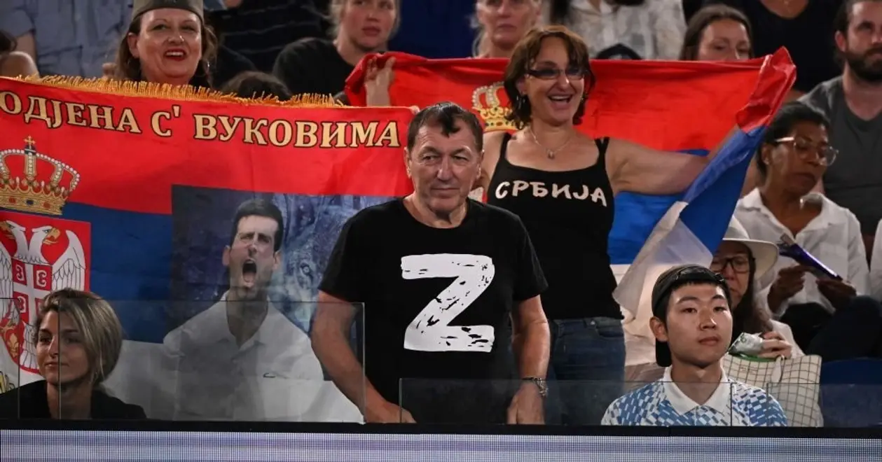 Триколор, Путін і символ Z. На трибунах Australian Open знову рашистські символи 
