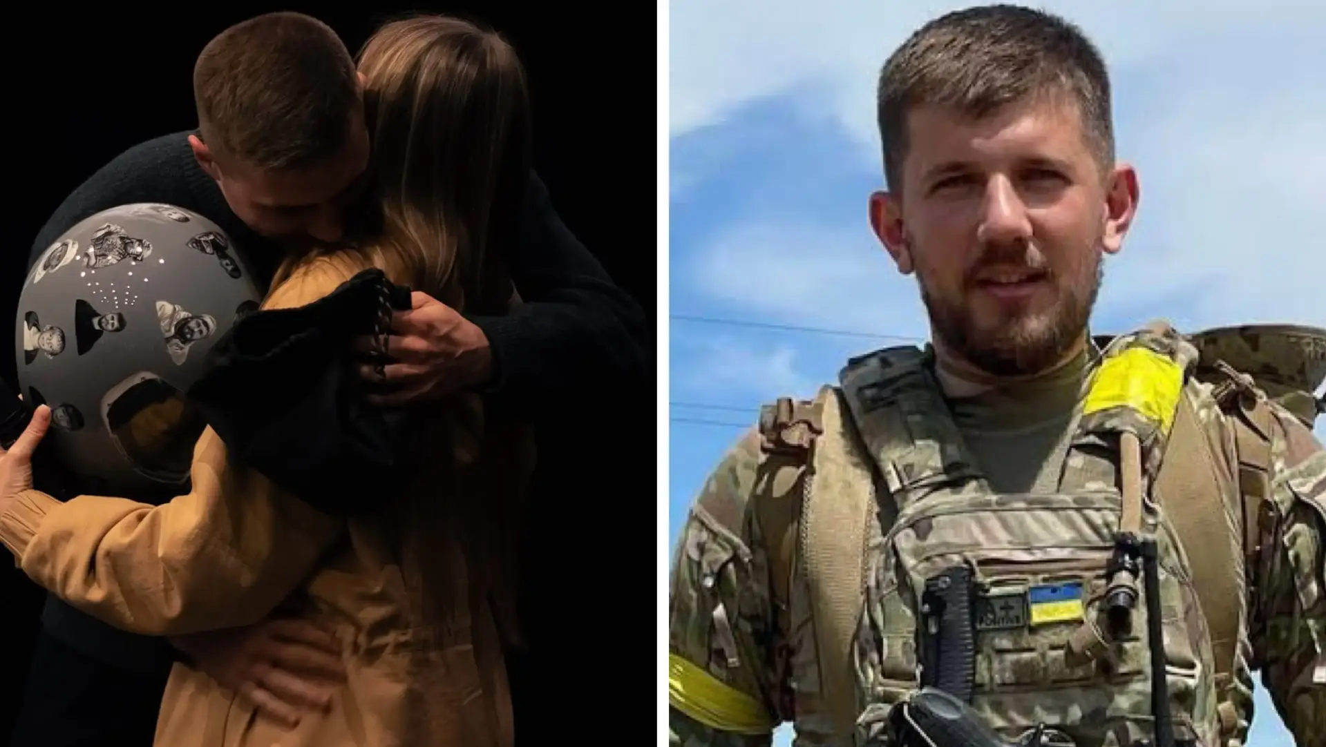 Гераскевич подарував сімʼї загиблого воїна Петриченка шолом з його зображеннями