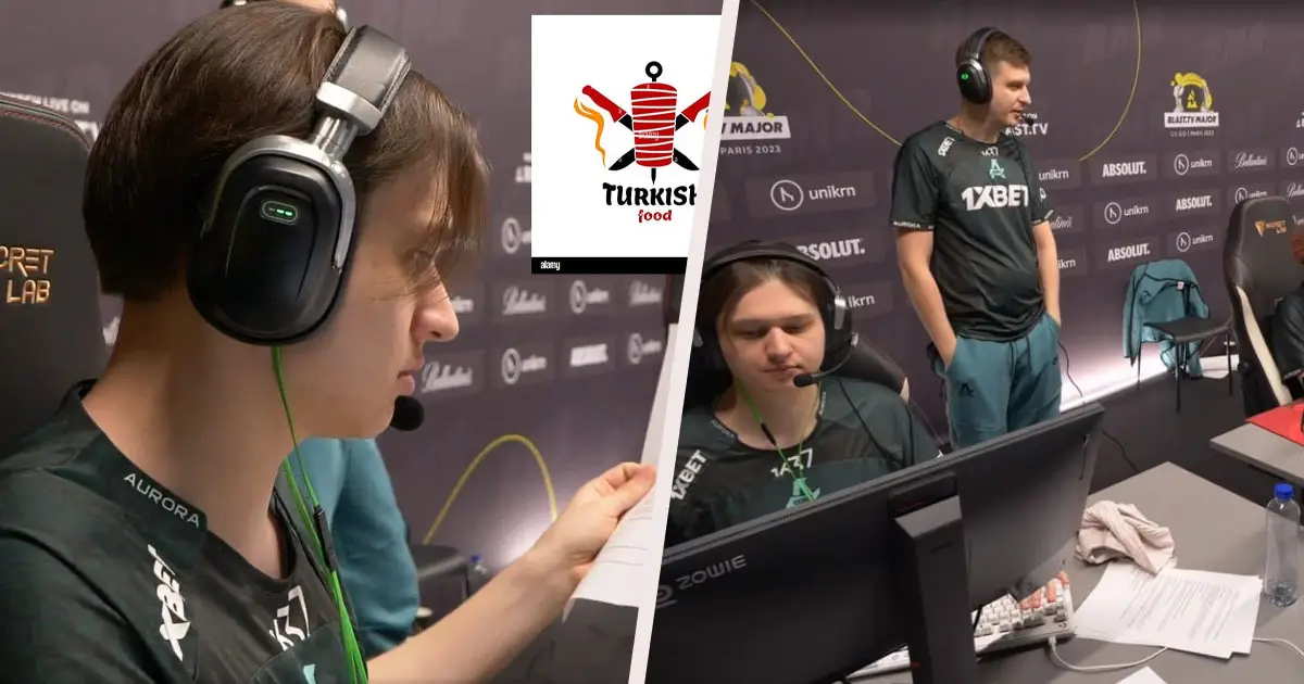 Російська команда з CS:GO вирішила посміятись над турецьким суперником – поставили замість їхнього лого малюнок кебабу