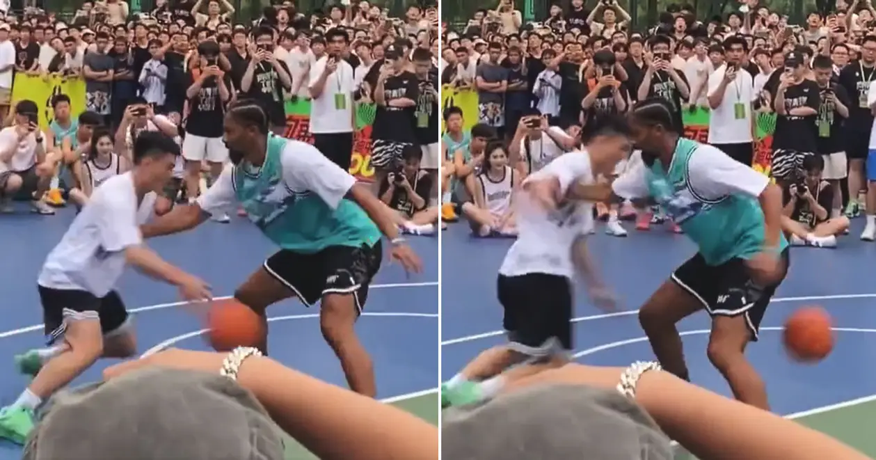 😱 Щооооо?! Китайський фанат просто знищив зірку НБА під час гри сам на сам на вуличному майданчику