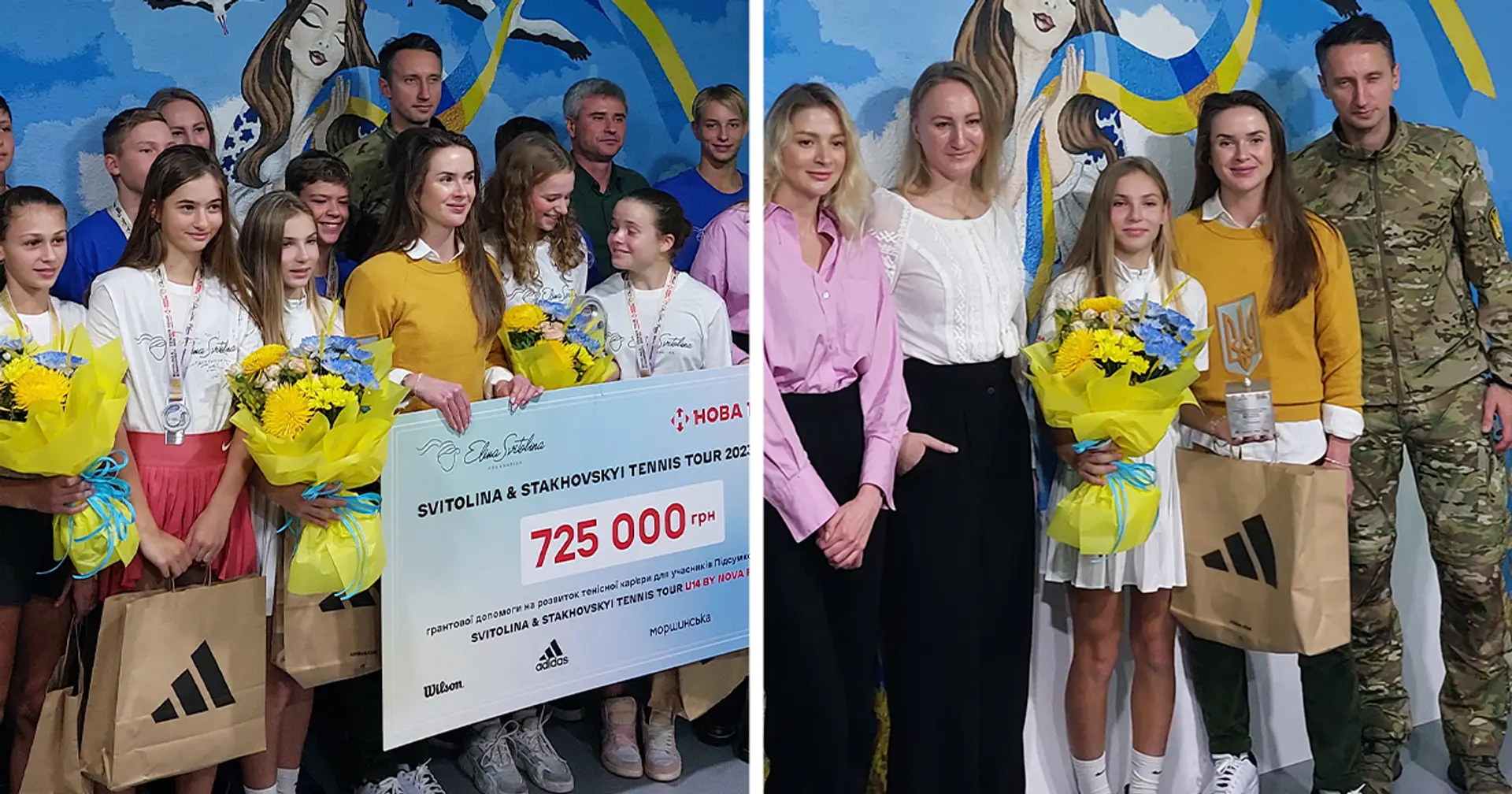 Світоліна та Стаховський провели нагородження юних тенісистів у бомбосховищі через повітряну тривогу