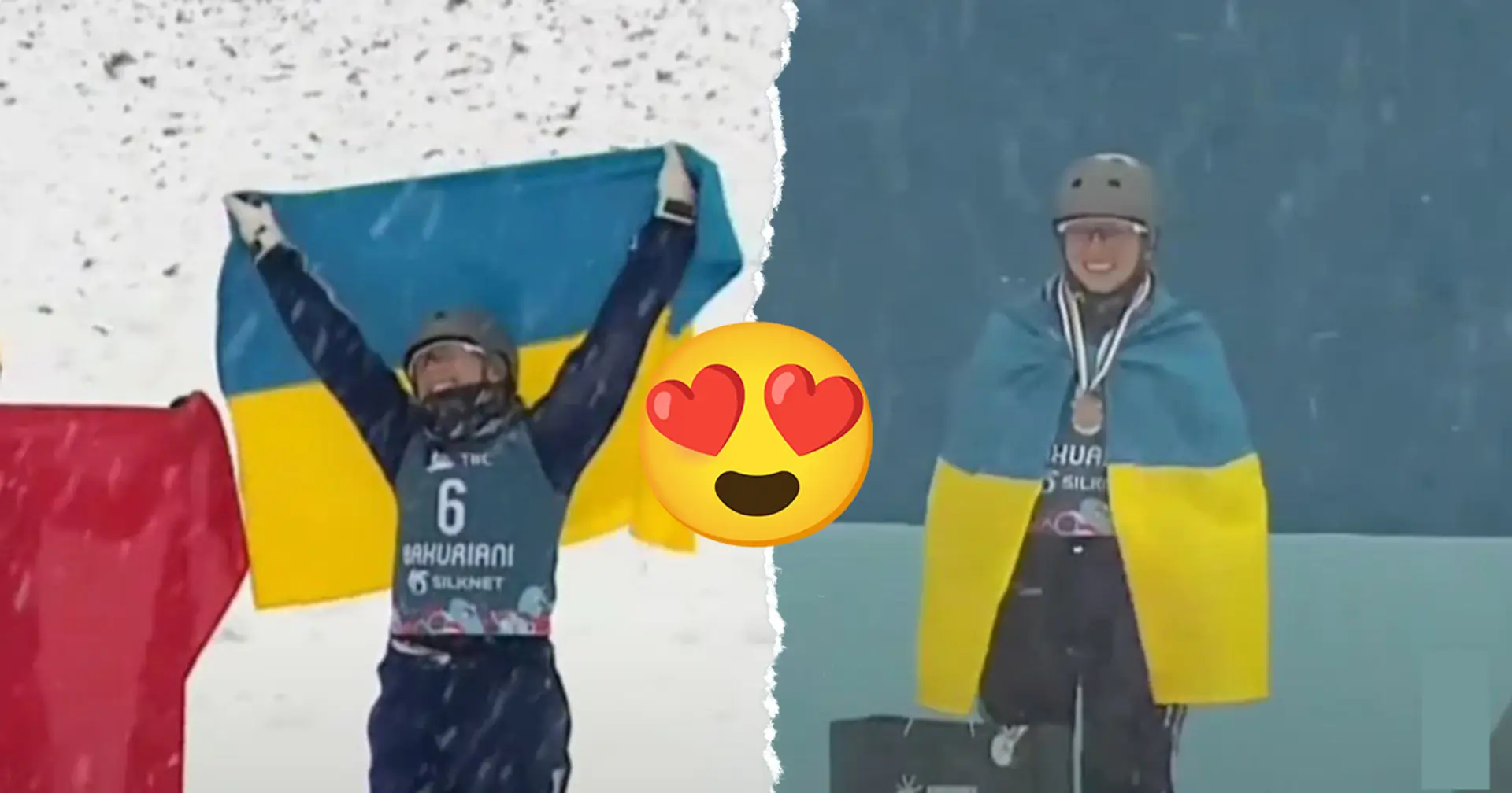 Анастасія Новосад здобула першу особисту медаль на ЧС з фристайлу. Є відео з церемої нагородження