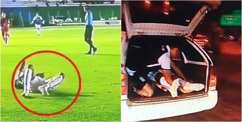 Игроку сборной Боливии жутко сломали ногу. В больницу он ехал в багажнике такси