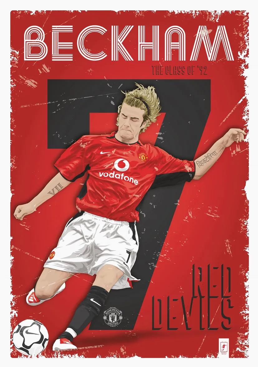 Постер "Девід Бекхем | Манчестер Юнайтед"