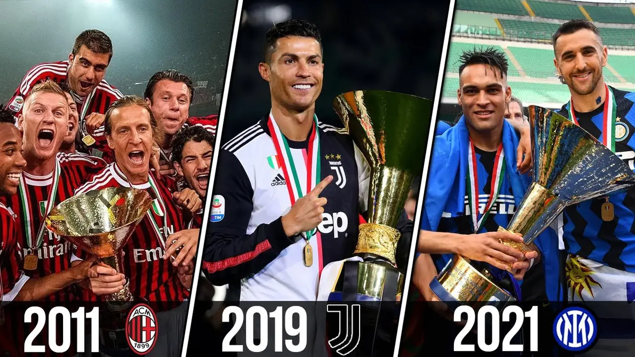 Все Чемпионы Италии по Футболу (Серия А) 1898 - 2021